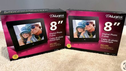 Aluratek 8" Digital Photo Frame – Lot of 2