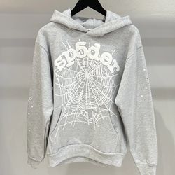 Designer Grey Sp5der Hoodie