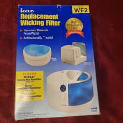NWT KAZ REPLACEMENT WICKING FILTER MODEL WF2 FOR USE WITH VICKS MIST HUMIDIFIER MODEL V3500, KAZ HEALTH MIST HUMIDIFIER MODEL 3020,AND ROBITUSSIN EVAP