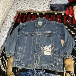 Vintage South Pole Jean Jacket Y2K Skater Xl 