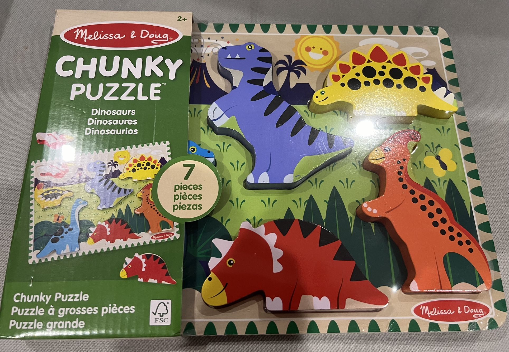 Melissa And Doug Chunky Puzzle Dinosaur