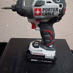 PORTER CABLE 20V MAX* 1/4 in. Cordless Impact Driver  with Battery