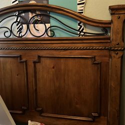 Solid wood Queen bed