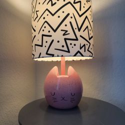 Super Cute Modern Cat Lamp Pink Black And White