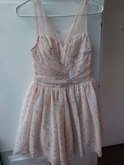 Junior peach/nude dress
