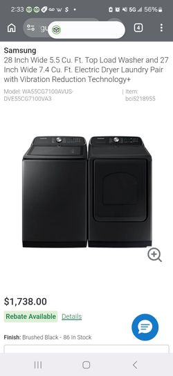 Samsung washer and dryer
