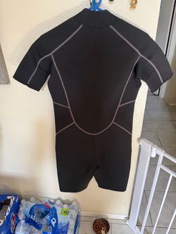 Black Short Sleeve Shorty Wetsuit