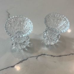 Princess House 3.25" Vintage Crystal Bud Vase with Sawtooth Rim