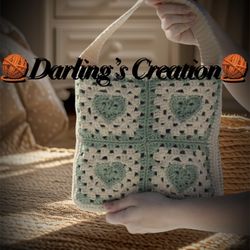 Crochet Handmade Granny Square Bag