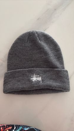 stussy beanie, gray