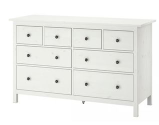 White 8 Drawer Dresser - Solid Wood - Local Delivery Available for a Fee - See My Other Items😃