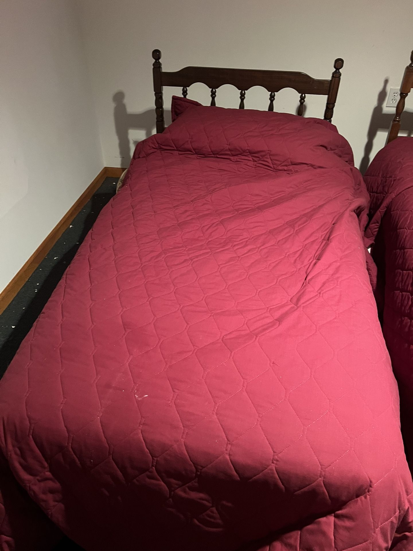 Twin Bed Box Spring Mattress Frame And Headboard