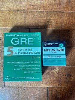 GRE Study Book and Vocabulary Flashcards