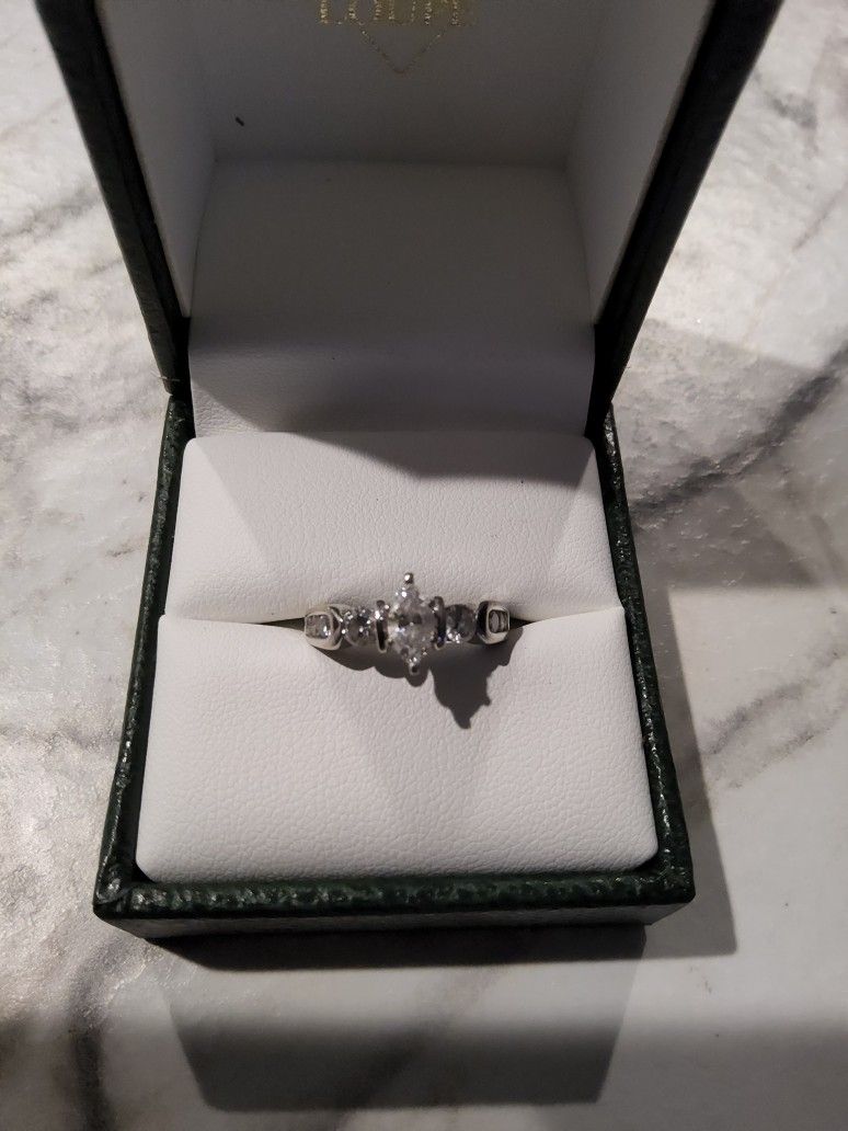 Marquise Cut Real Dimond Engagement Ring