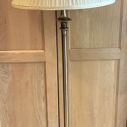 Vintage Brass 58" Stiffel Lamp with  2 Lampshades