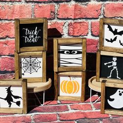 Mini Halloween Wood Signs