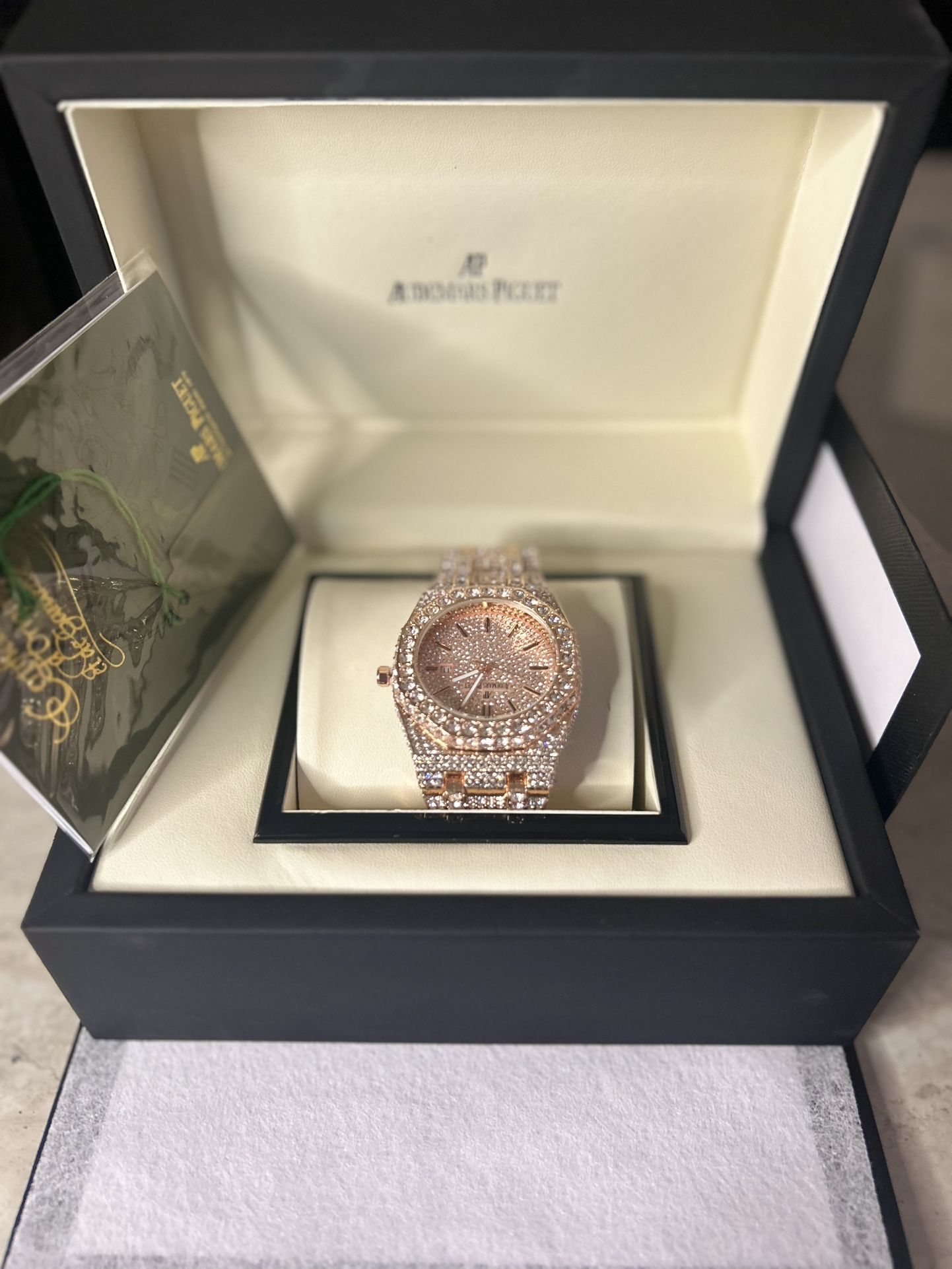 AP Rose Gold Moissanite Watch