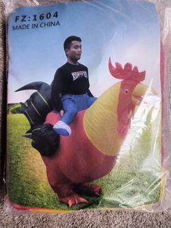 Inflatable Rooster Ride-On Halloween Costume