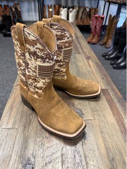 Ariat Patriot Western Boots Kids Boys Cowboy Boot Size 1.5