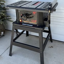 Craftsman 10” Table Saw – Barely Used w/ Heavy-Duty Metal Stand
