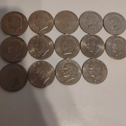 14 various Dates Eisenhower dollars 