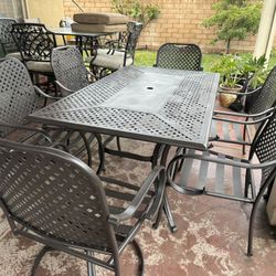 set of outdoor patio table/chair matching 