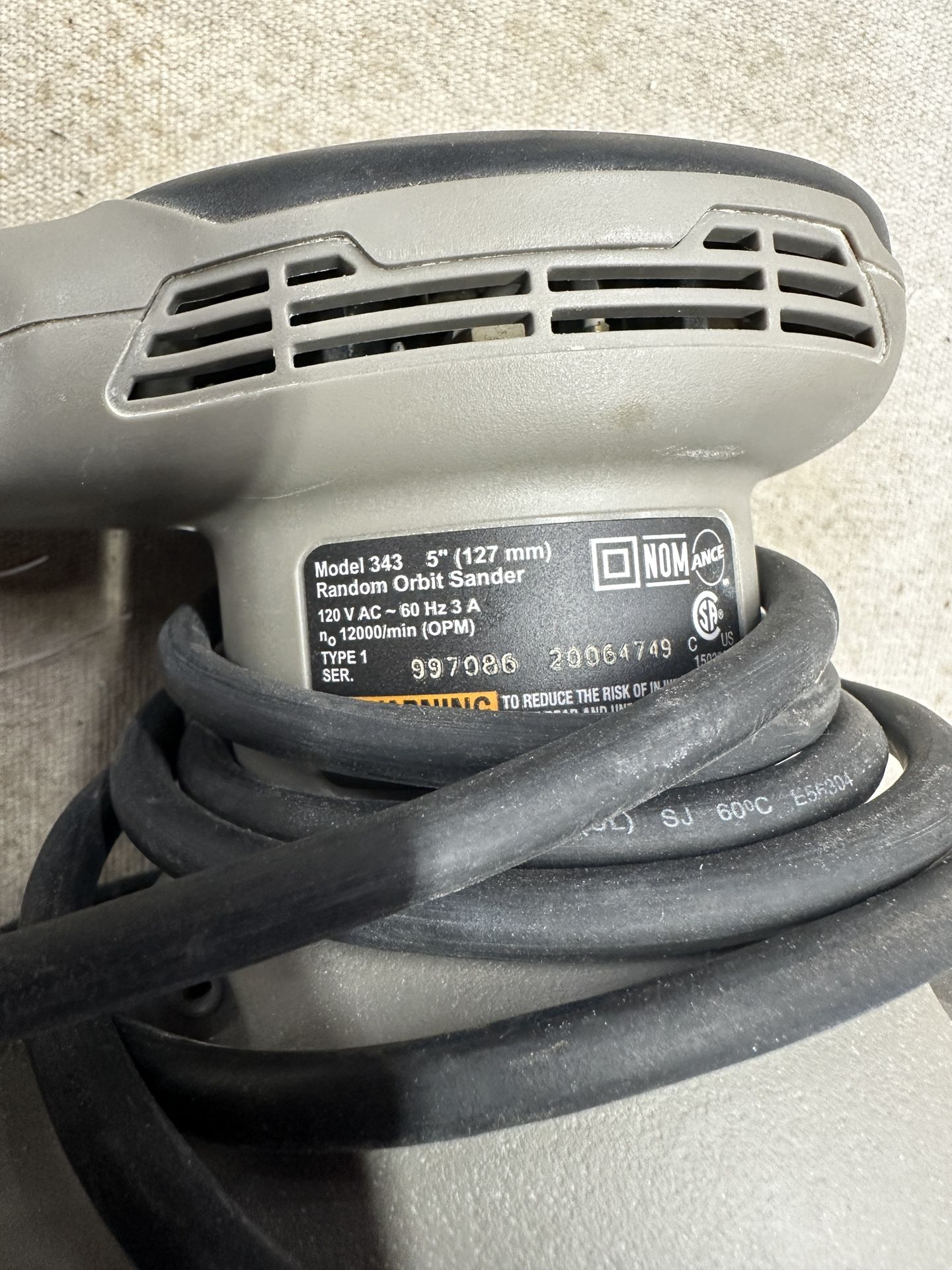 Porter Cable 5” Orbital Sander