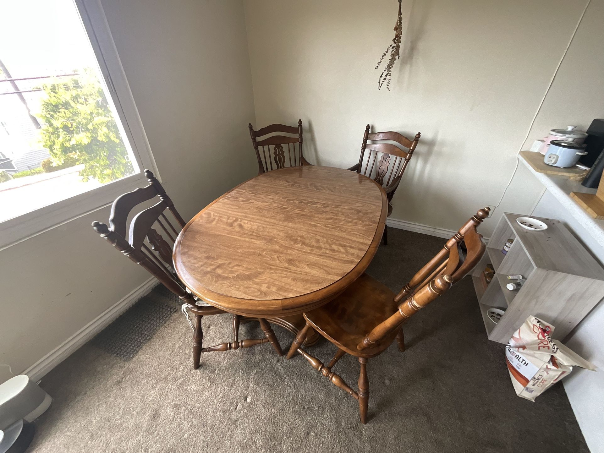 All Wood Dining Table With 6 Chairs