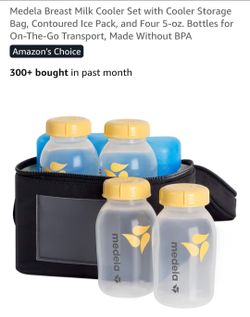 Medela breast milk storage with ice block