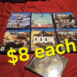 Playstation 4 Ps4 Games $8 Each