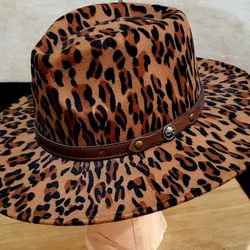 CC Summer Leopard Hat (adjustable strap inside)
