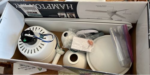 Hampton Bay Caprice 52” LED Ceiling Fan – Matte White – Like New