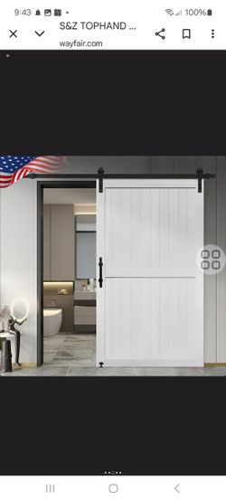 NEW 50 x 84 SLIDING BARN DOOR WITH ALL HARDWARE