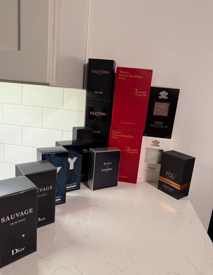 Bulk Cologne. Baccarat Rouge 540, Creed, Bleu de Chanel, Valentino, Sauvage Dior, Yves Saint Laurent