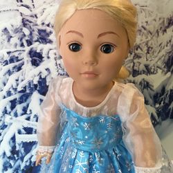 Elsa/Frozen Gown… New  For 18” Doll