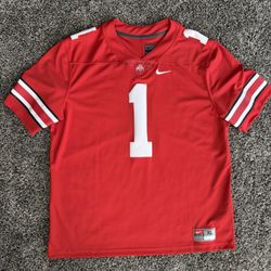 MENS NIKE OHIO STATE OSU BUCKEYES SCARLET RED #1 FOOTBALL JERSEY SIZE XL
