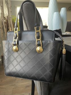 Gianni Versace Vintage Sunburst Greca Satchel Handbag With COA