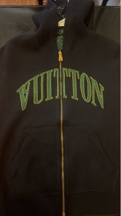 Louis Vuitton Monogram Double Face Reversible Hoodie in green and navy