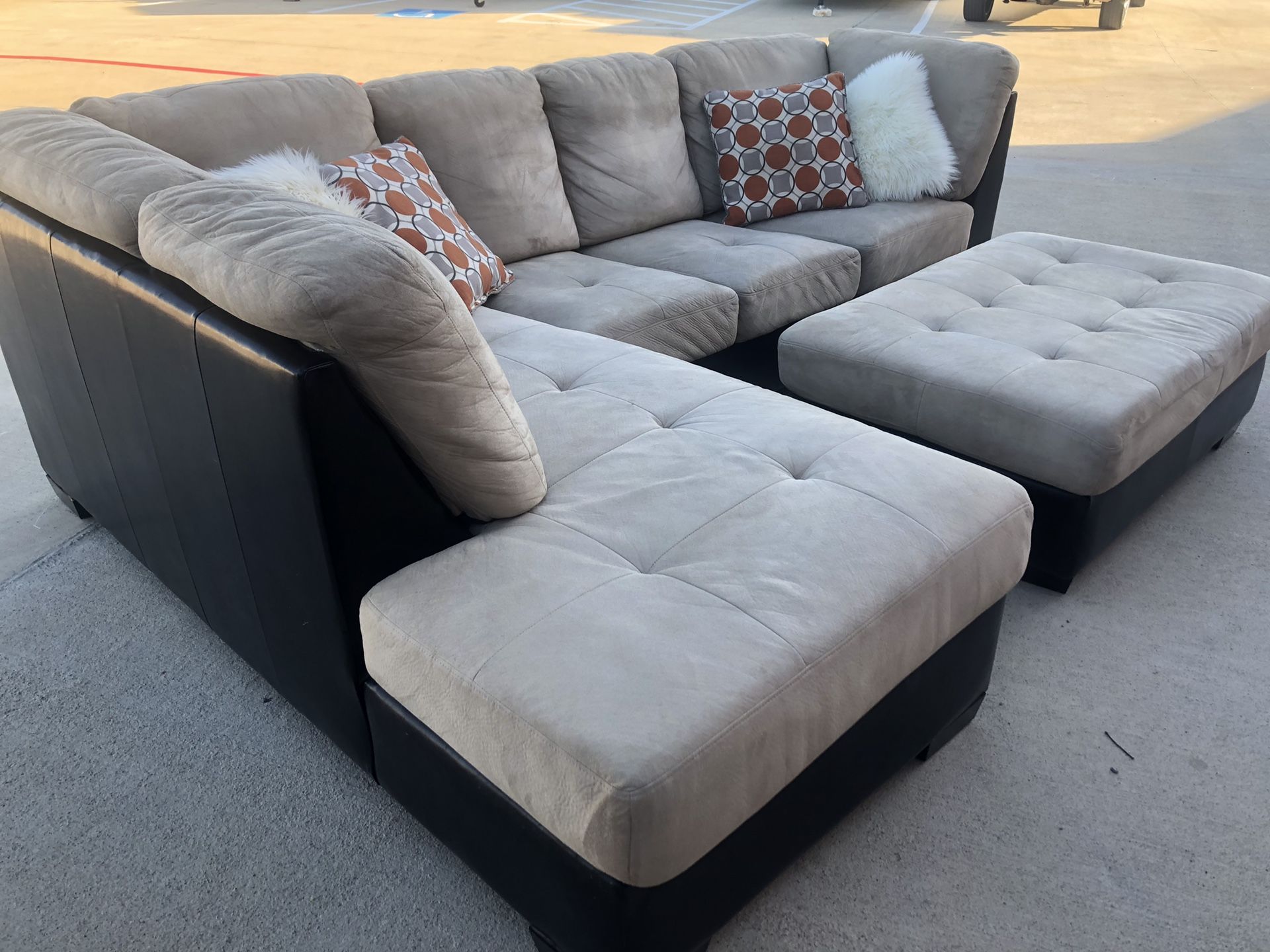 Delivery - big comfy sectional couch sofa ottoman