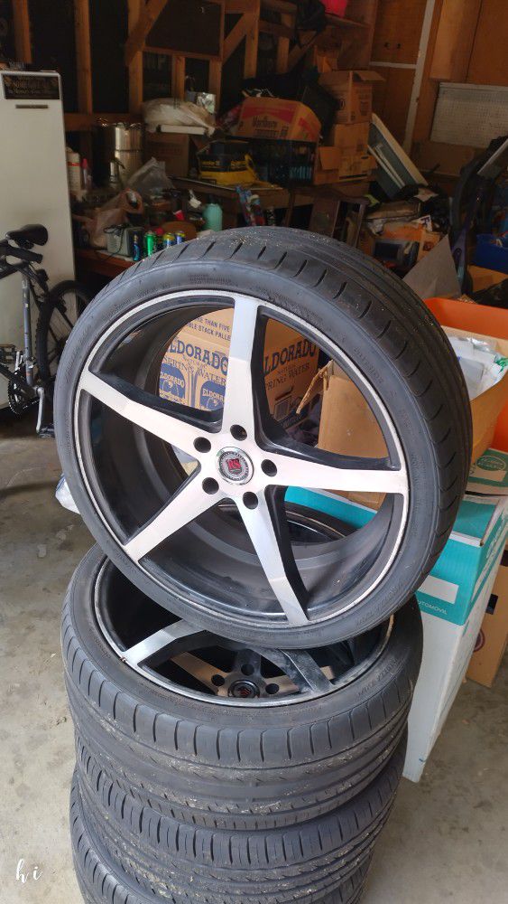 20 Inch Red Sport Rim With Tires