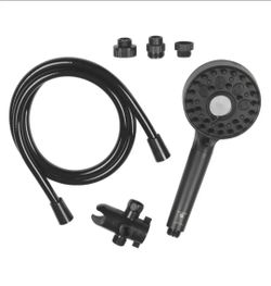 Glacier Bay 5-Spray 4.3 in. Pet Shower Single Handheld Wall Mount Handheld Shower Head 1.8 GPM in Black