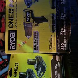 Ryobi drills and 2 battery extra set
