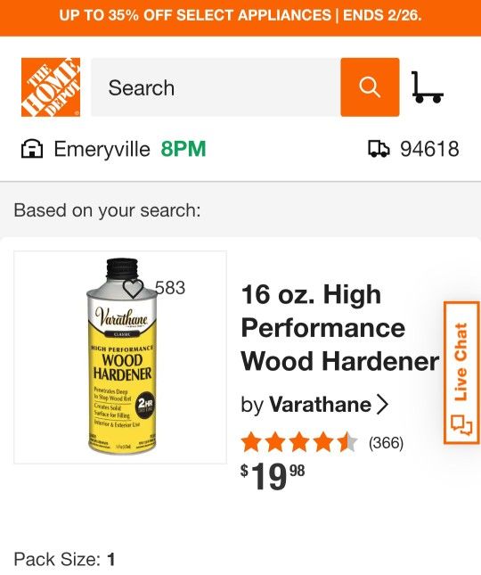 Brand New Wood Hardner