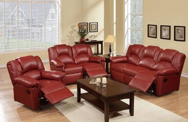 New Red Recliner 3pc. Living room set