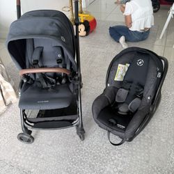 Maxi Cosi Stroller + Car Seat + Base (car Seat)
