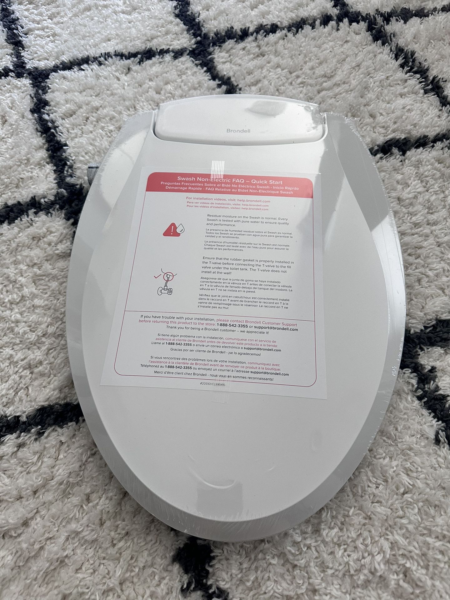 Brondell EcoSeat S101 Non-Electric Bidet Toilet Seat