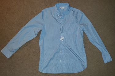 NWT Mens Calvin Klein Striped Dress Shirt from Mens Warehouse Size Medium