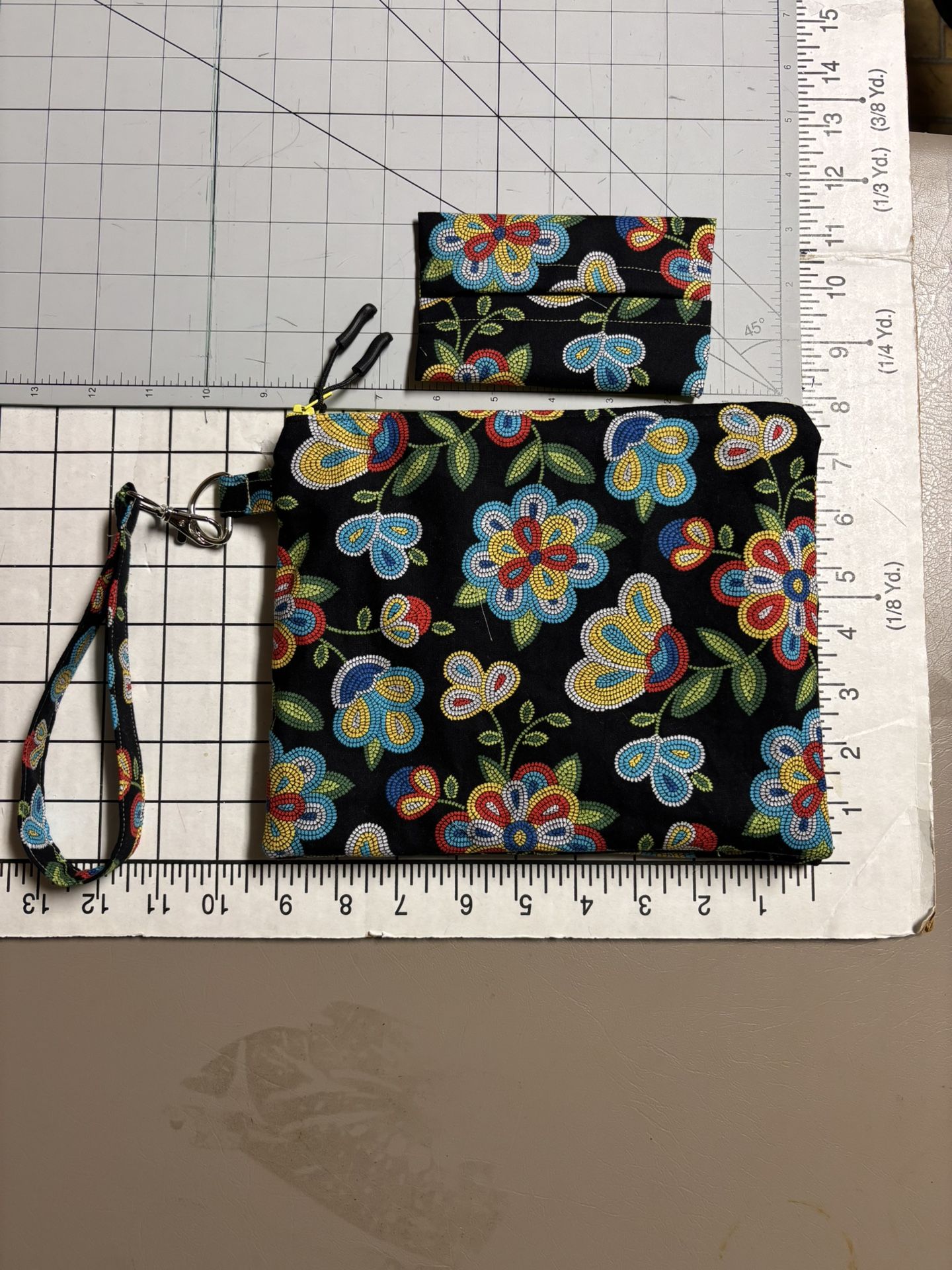 Double Zipper Tote Bag-9” X 7” - Fully Lined