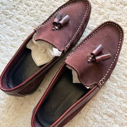 Sandrino Moscoloni Mens Shoes suede/leather loafers size9,5 M