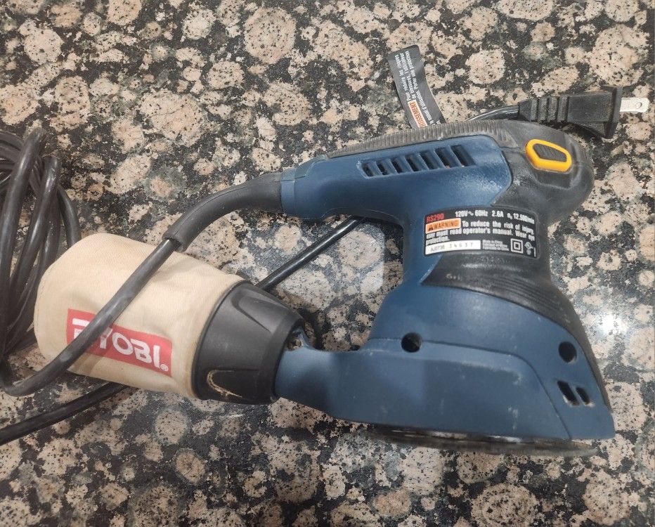 RYOBI 5" RANDOM ORBIT SANDER RS290 12,500RPM 120V 60HZ 2.6A